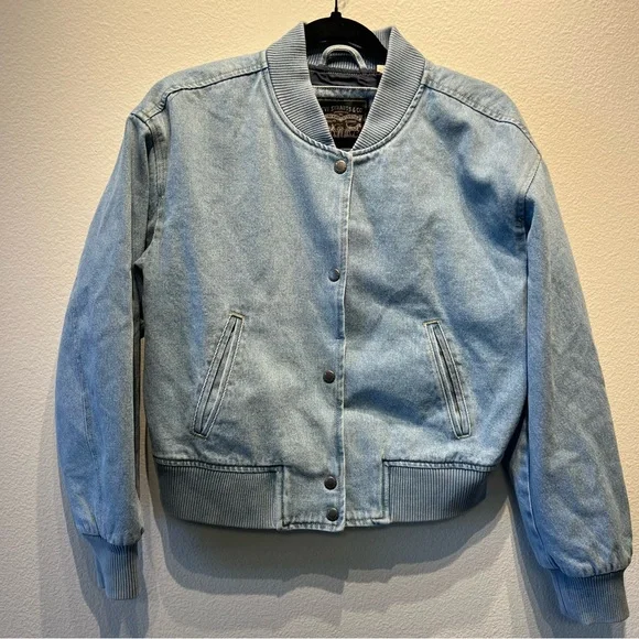 LEVI’S VARSITY Denim Streetwear Bomber Jacket | Size S | Retails $118 | - Picture 8 of 14